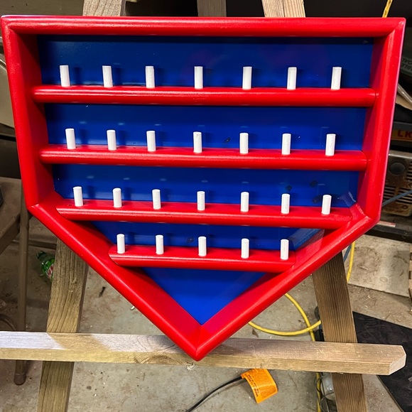 All American sport! Baseball ring display! Official home plate size handmade. - Picture 2 of 2